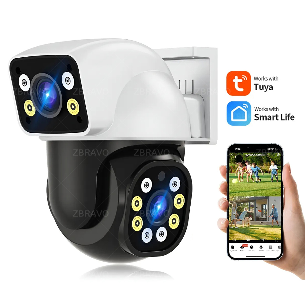 Home Security Outdoor Camera System - Caméra extérieure WiFi Smartlife 8MP Tuya,