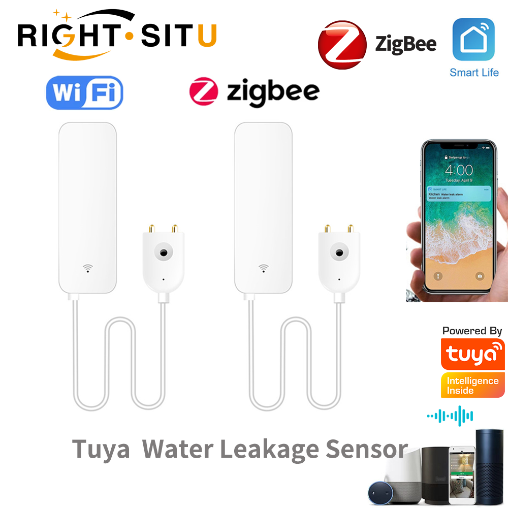 Home Security Devices - Capteur de fuite d'eau WiFi Tuya,