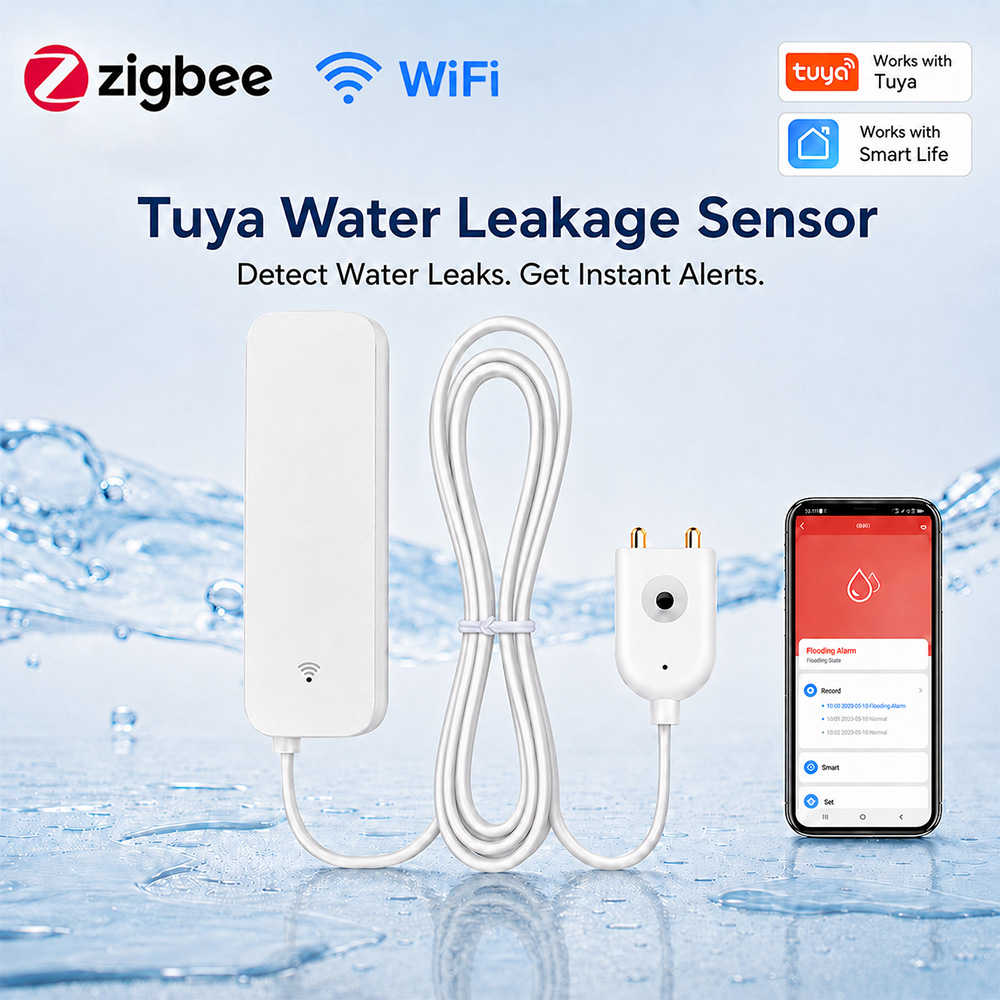 Home Security Devices - Détecteur de fuite d'eau ZigBee WiFi,