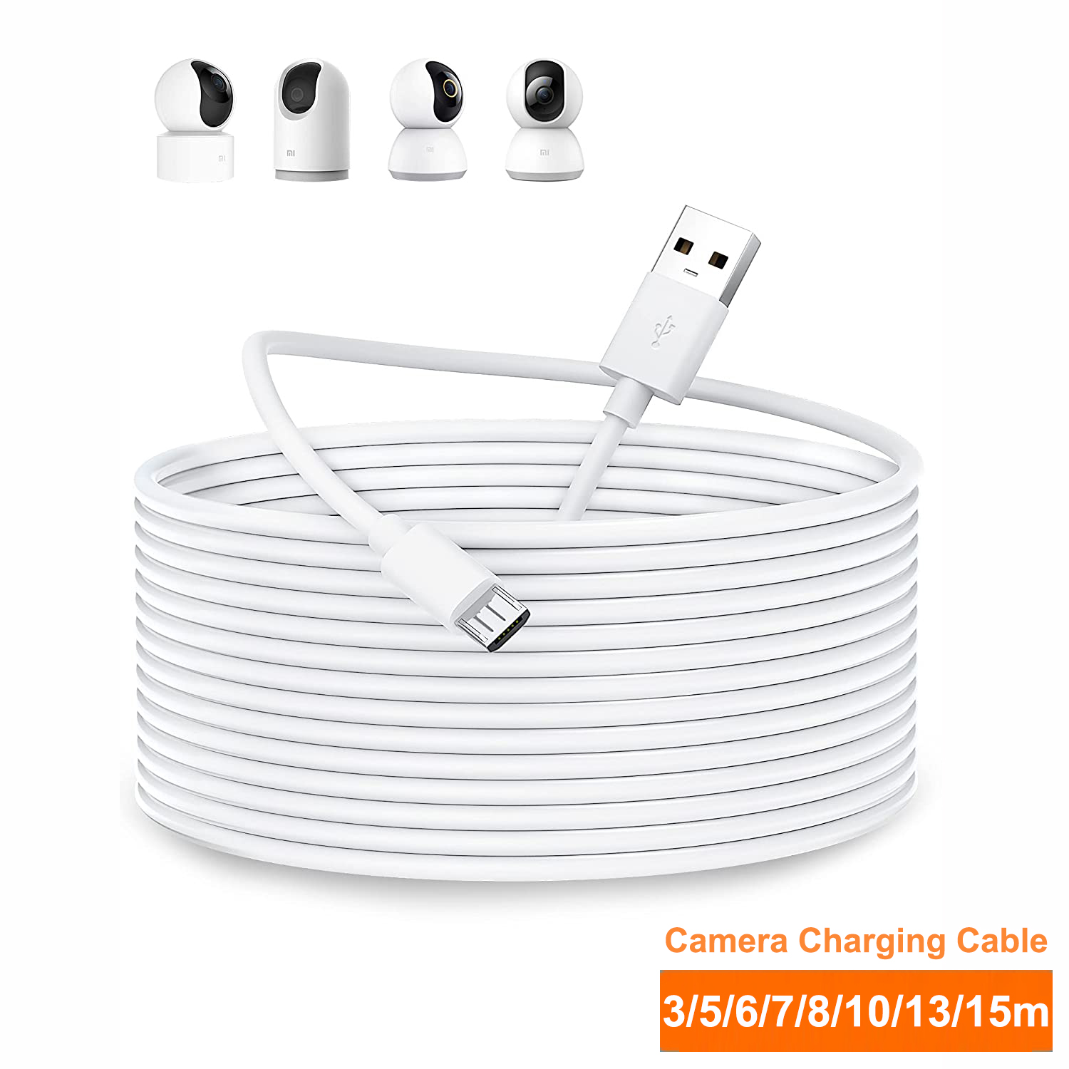 Home Security Camera Xiaomi - Câble d'extension micro USB 3 ~
