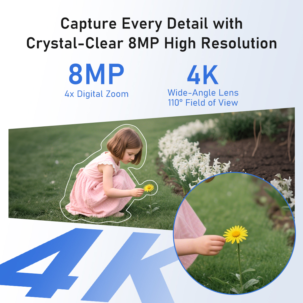 Système de caméra solaire 8MP  - Home Security Outdoor Camera System avis et prix