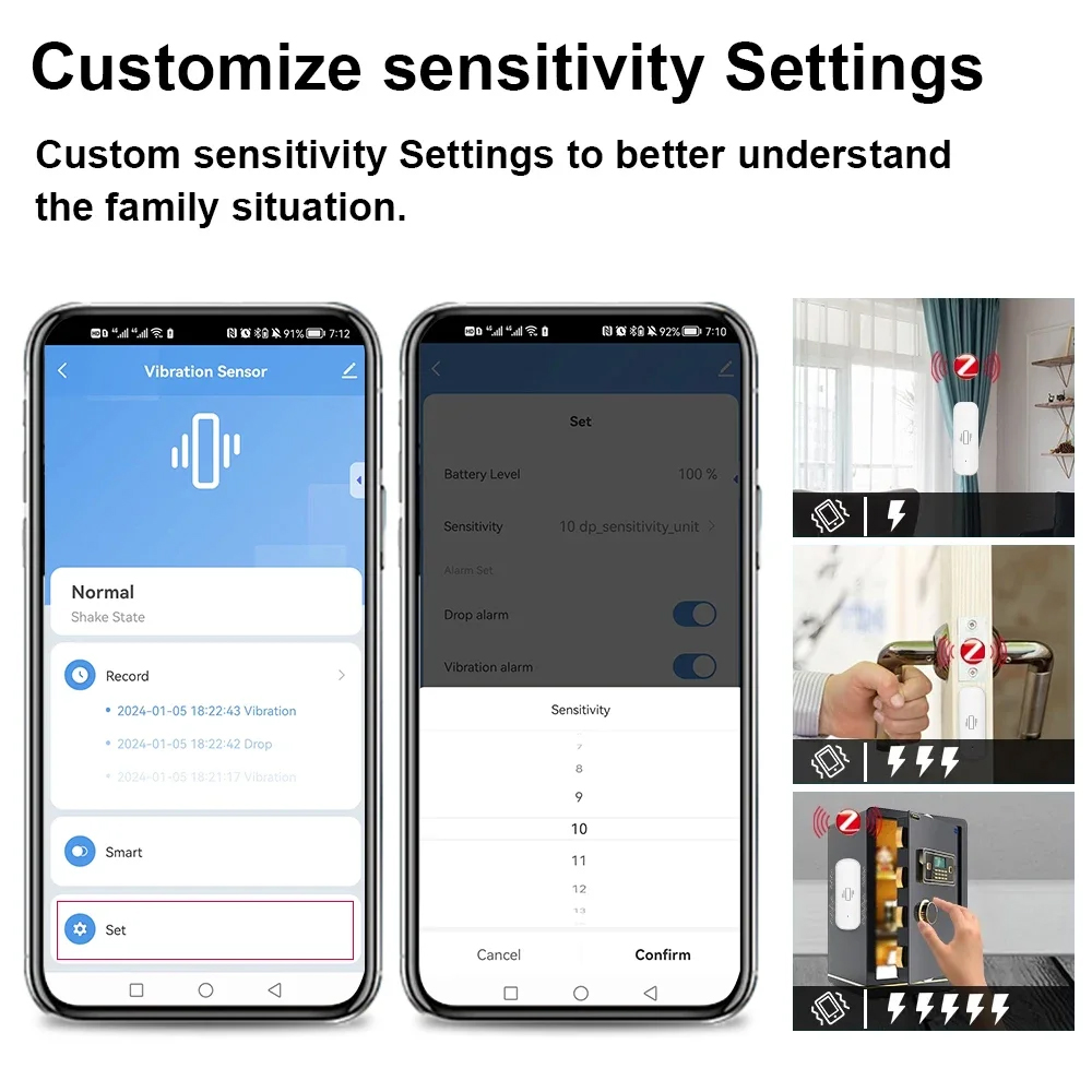 Capteur de vibrations intellig - Home Security Devices avis et prix