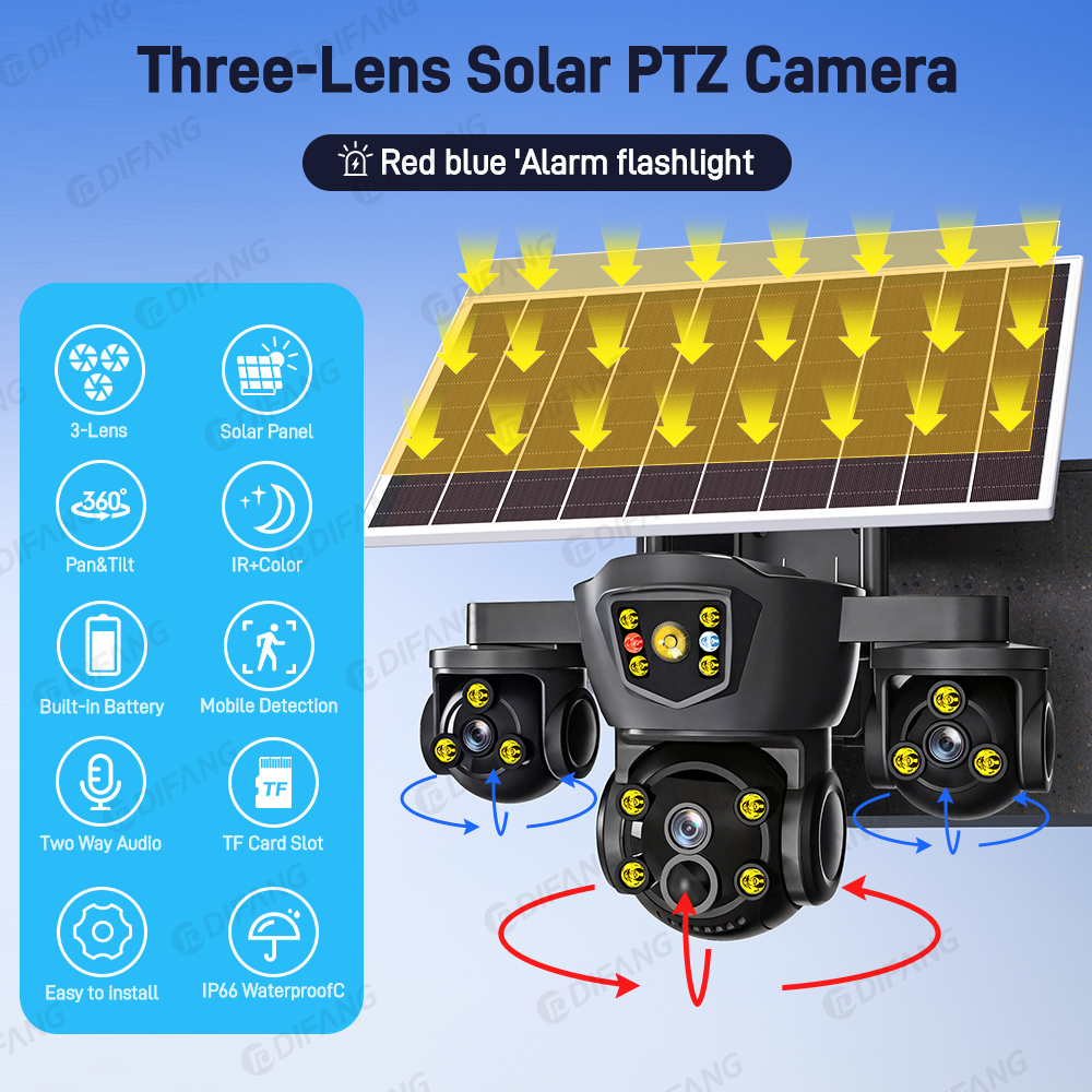 Caméra solaire WIFI V380 Pro n - Home Security Outdoor Camera System avis et prix