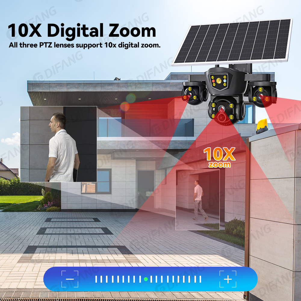 Caméra solaire WIFI V380 Pro n - Home Security Outdoor Camera System avis et prix