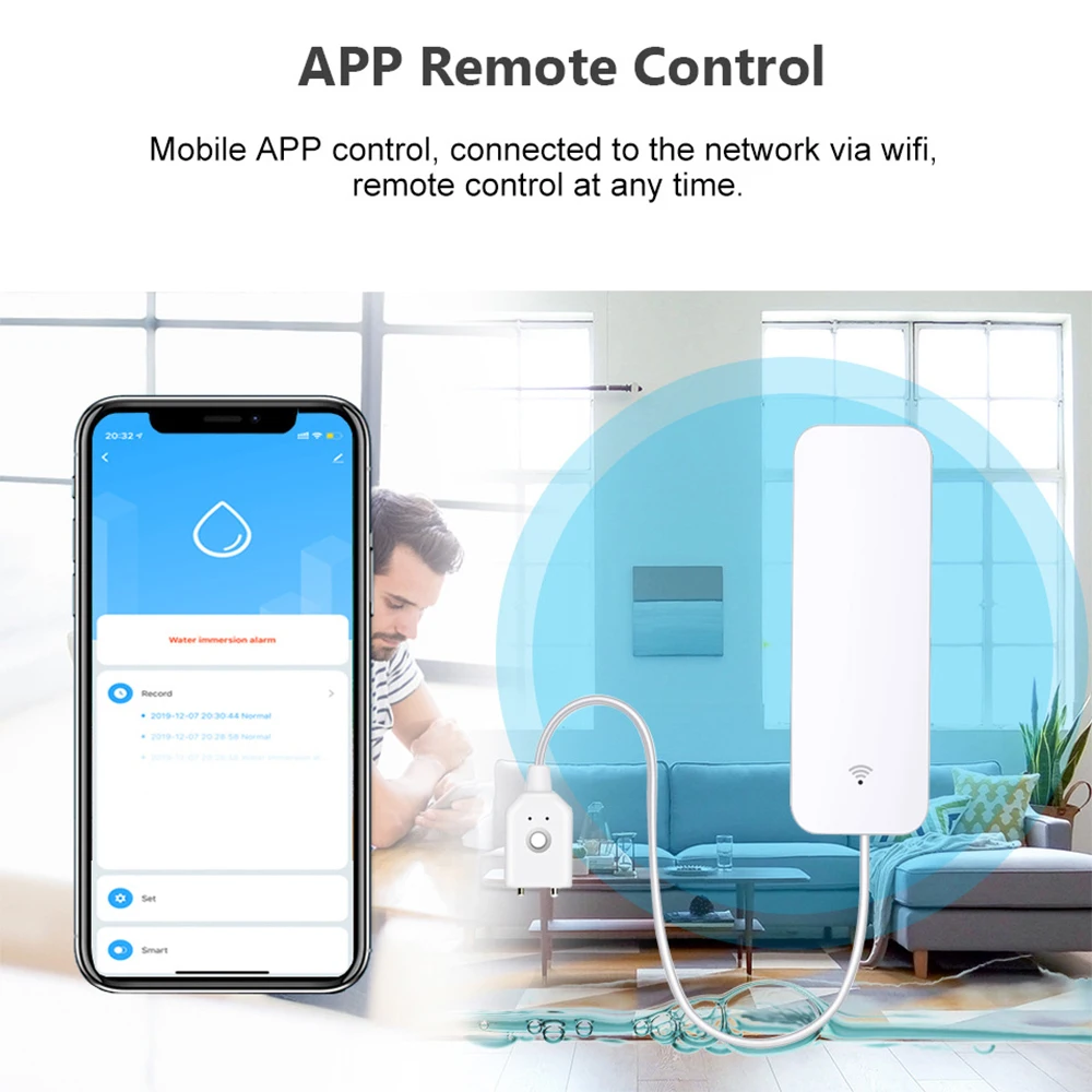 Tuya WiFi Zigbee capteur d'eau - Home Security Devices avis et prix