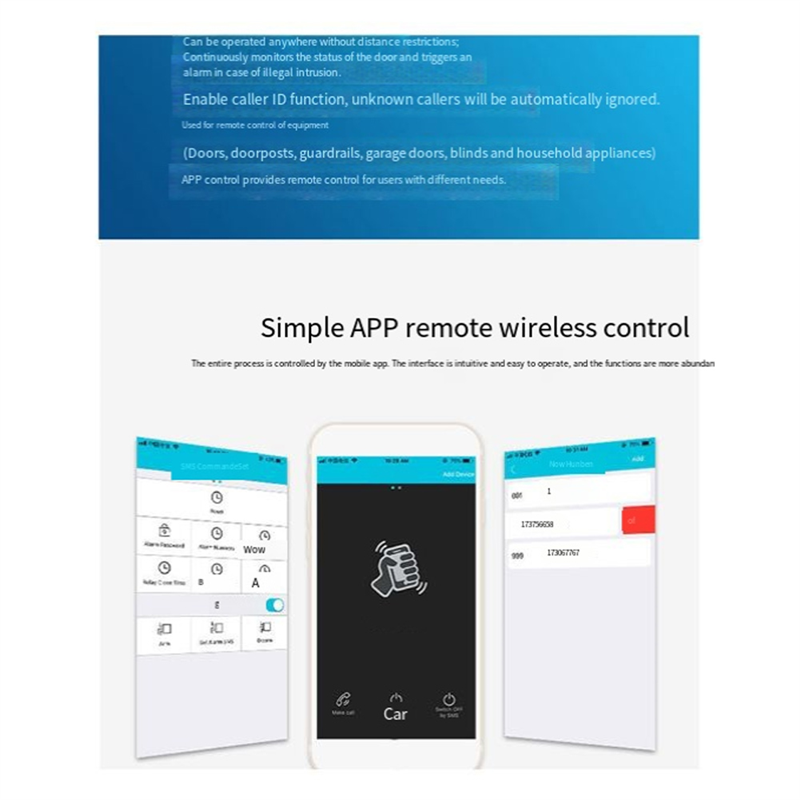 Ouvre-porte GSM B04C-RTU5024,  - Home Security Devices avis et prix